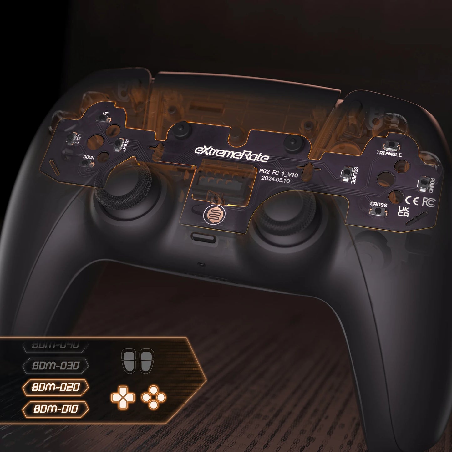 eXtremeRate Face Clicky Kit V3, Custom Tactile Switch Dpad Action Buttons, Mouse Click Kit for ps5 Controller BDM-010 BDM-020