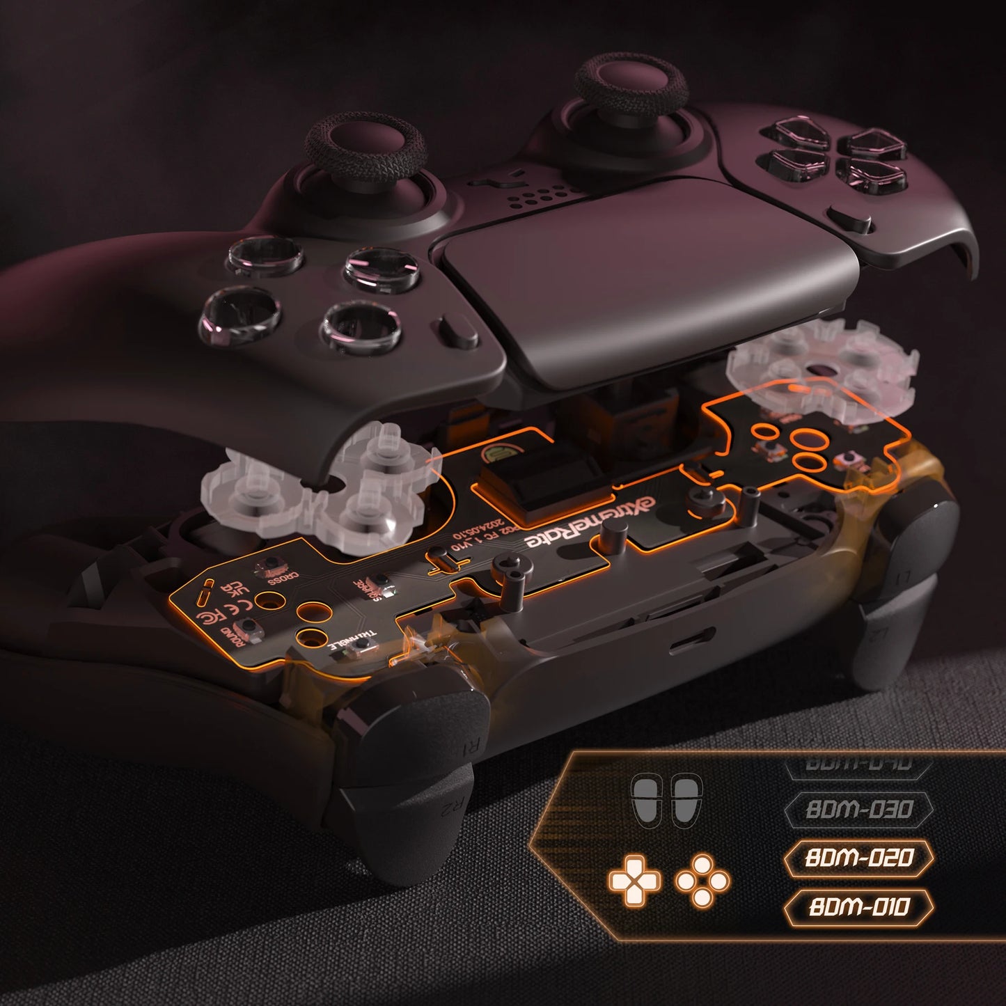 eXtremeRate Face Clicky Kit V3, Custom Tactile Switch Dpad Action Buttons, Mouse Click Kit for ps5 Controller BDM-010 BDM-020