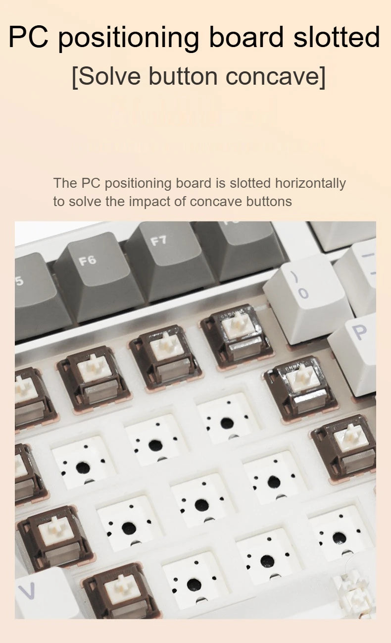 AULA F108PRO Gaming Mechanical Keyboard Full Size Custom Backlight Hot Swappable Wireless Bluetooth Hifi Switch