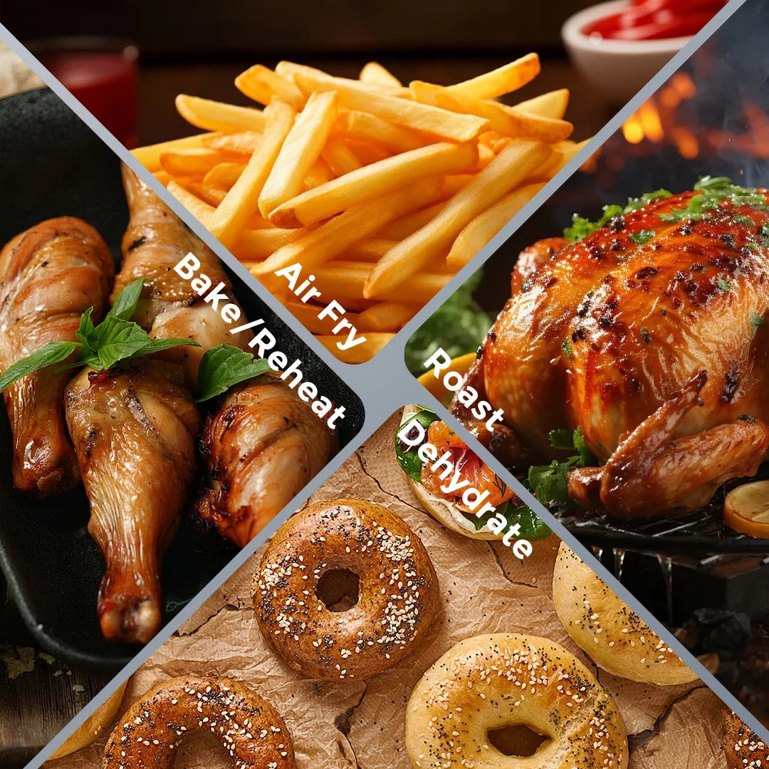 Air fryer 8-in-1,6L  Electric Hot fryer Oven Oilless Cooker,Roast, Bake, Plus Bake, Dehydrate, and Keep Food Warm, 120V