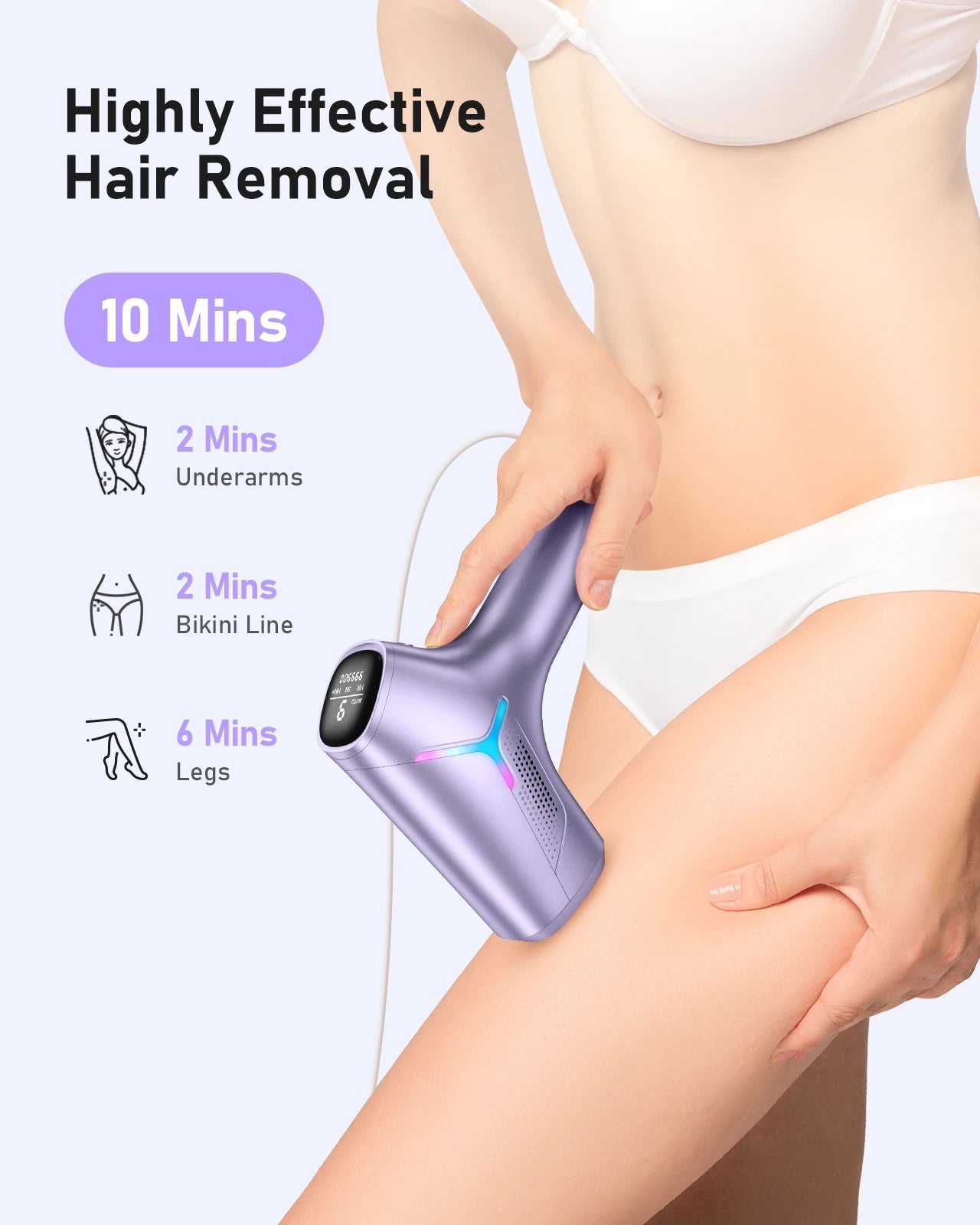 Hair Removal Laser With 9 Energy Levels for Women Permanent Hair Remover 999,900+ Quick Flash Painless IPL Hair Remover Device