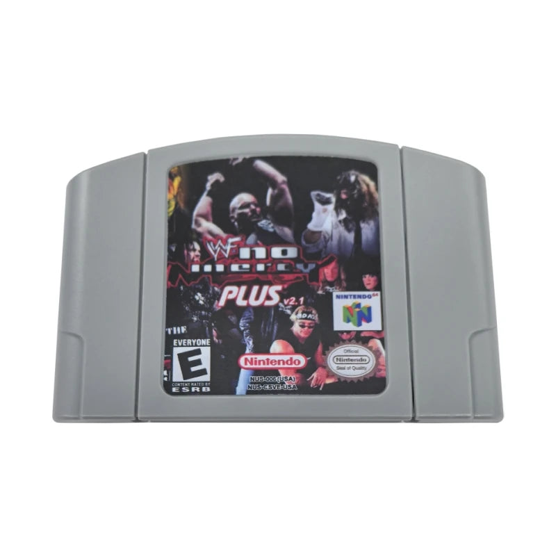 Virtual Pro Wrestling 2 FREEM Edition WWF No Mercy Plus V2.1 N64 Game Cartridge (USA) WWF WrestleMania X  WCW Saturday Night
