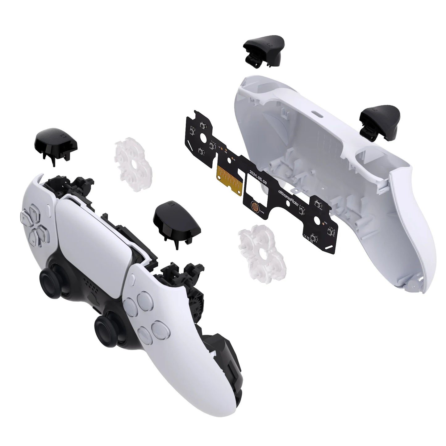 eXtremeRate Face Clicky Kit for ps5 Controller BDM-030/040/050, Hard Silicone Tactile Switch Dpad Action Buttons Mouse Click Kit