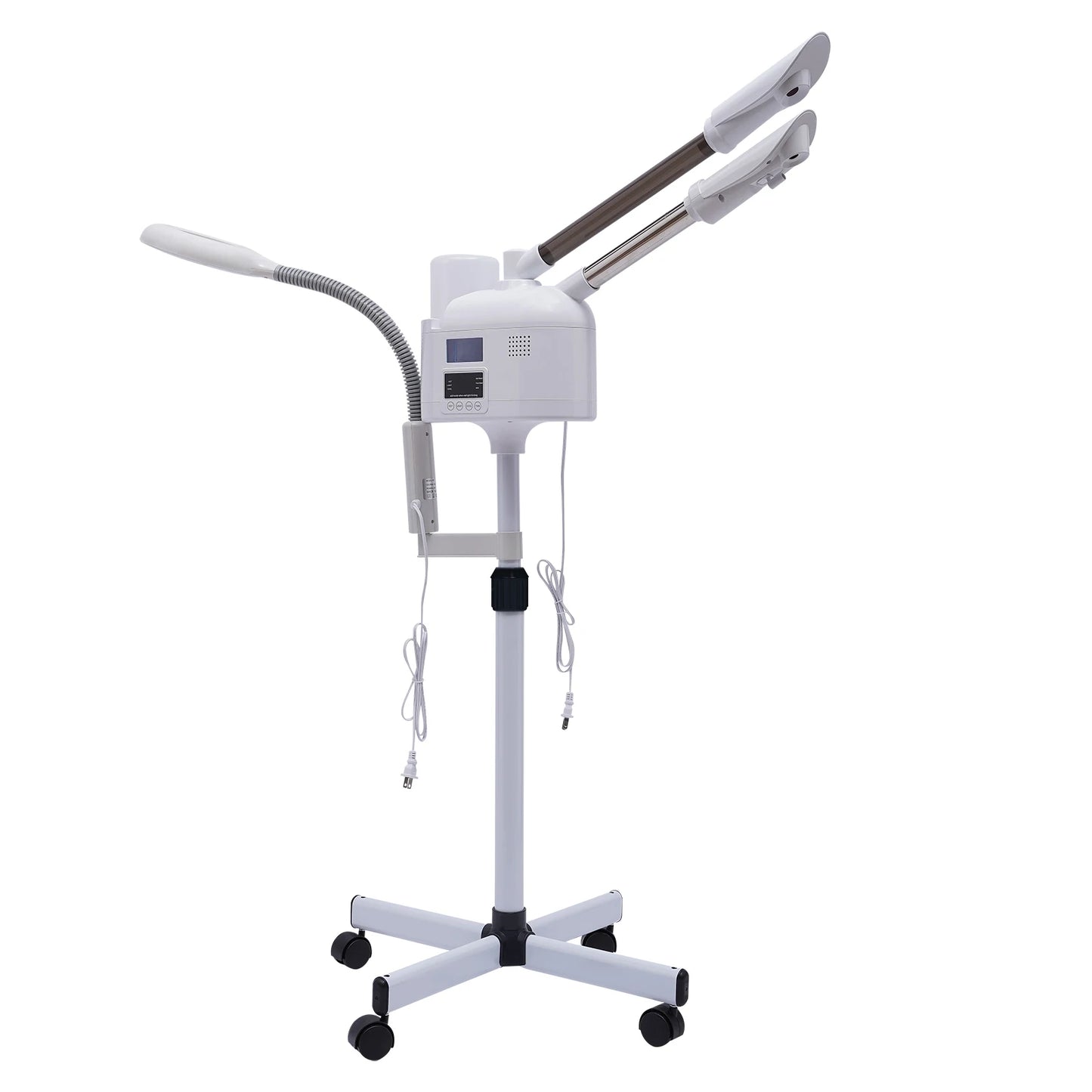 Facial Steamer Beauty Instrument, Intelligent Touch Screen PTC Technology, Hot&Cold Double Tube Nano Spray with Wheel 110V