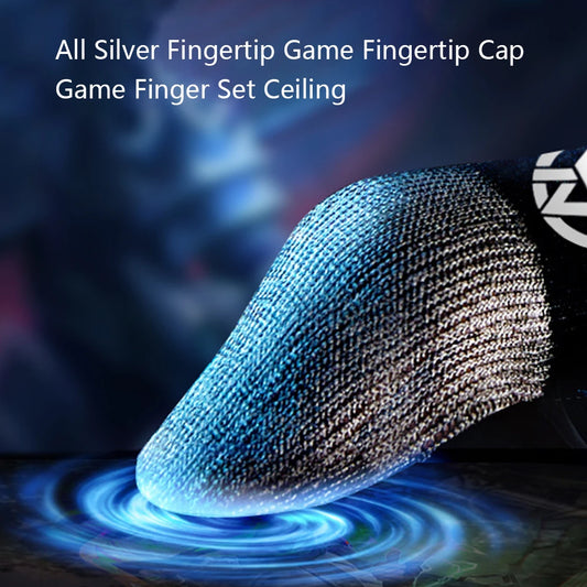 1/2 Pair Luminous Fingertips Sweat-Proof Touch Screen Thumb Gloves Non-slip Sensitive Mobile Touch Glove for PUBG Mobile Gaming