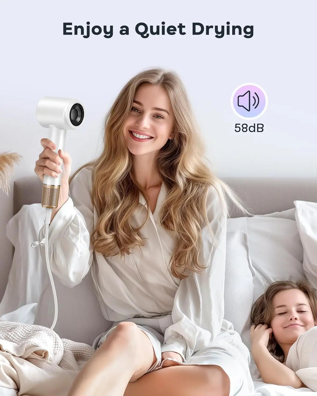 Electric Hair Dryer 120000RPM Brushless Negative Ions Blow Dryer 1500W Super Powerful Wind Lownoise Profession Salon HairDryer