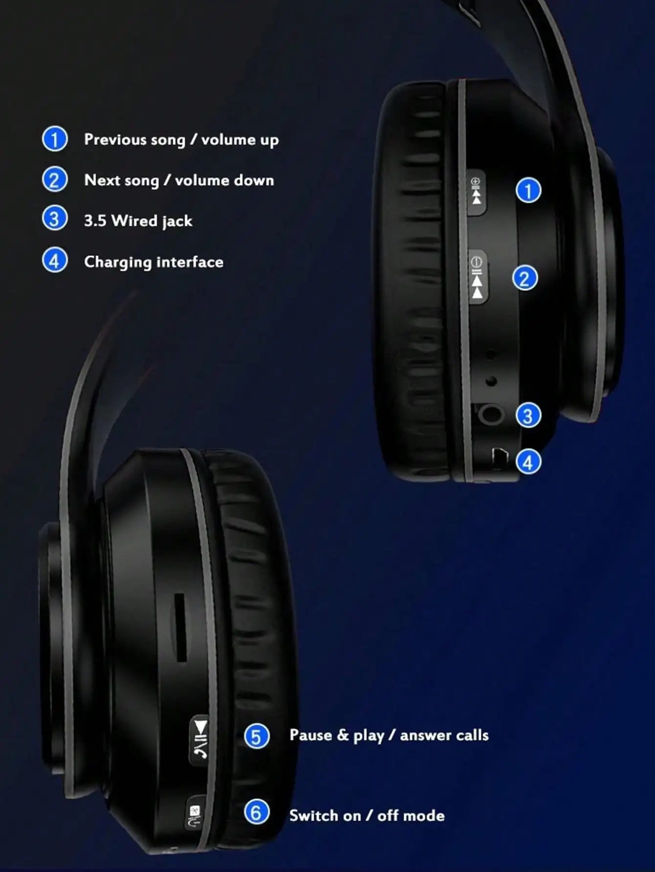 RGB Light Up Over Ear Gaming Headphones, Wireless Bluetooth Headset with Mic, Foldable Lightweight Design, 3.5mm Wired Jack, Telescopic Arm & Rich Deep Bass Stereo Sound