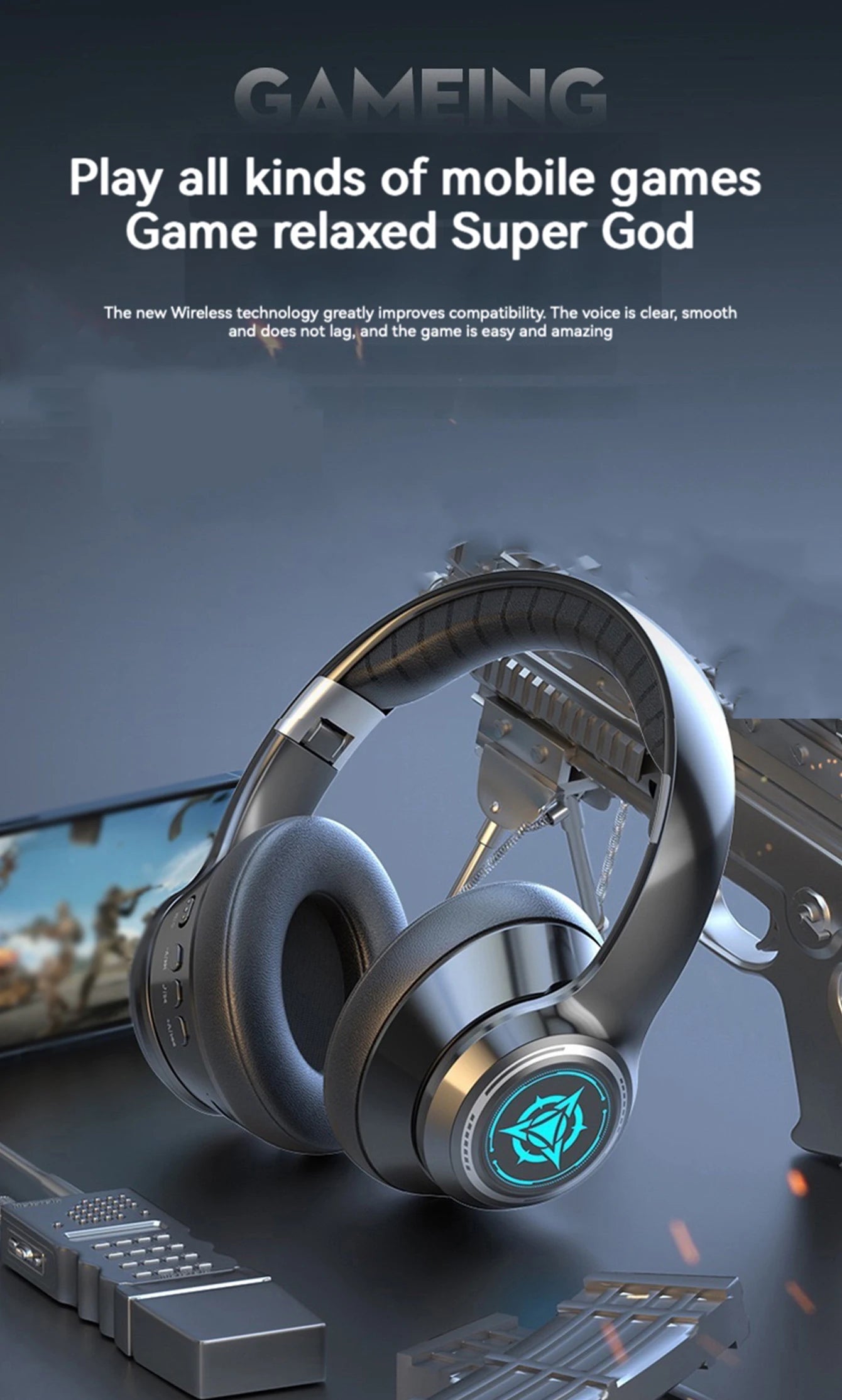 Wireless Headphones | Over-Ear, In-Ear, Headband Styles, Low-Latency HIFI Call, Leather Comfort, USB-C Charging, Rotatable, Port