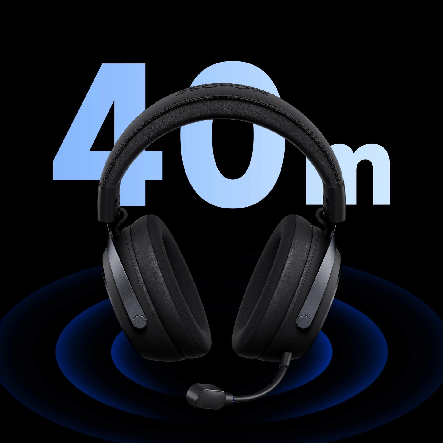 MCHOSE X9 Wireless Headworn Game Headset7.1 Three Mode 53mm Aluminum Foil Polymer Diaphragm E-Sports Gift Bluetooth 2.4G Headset