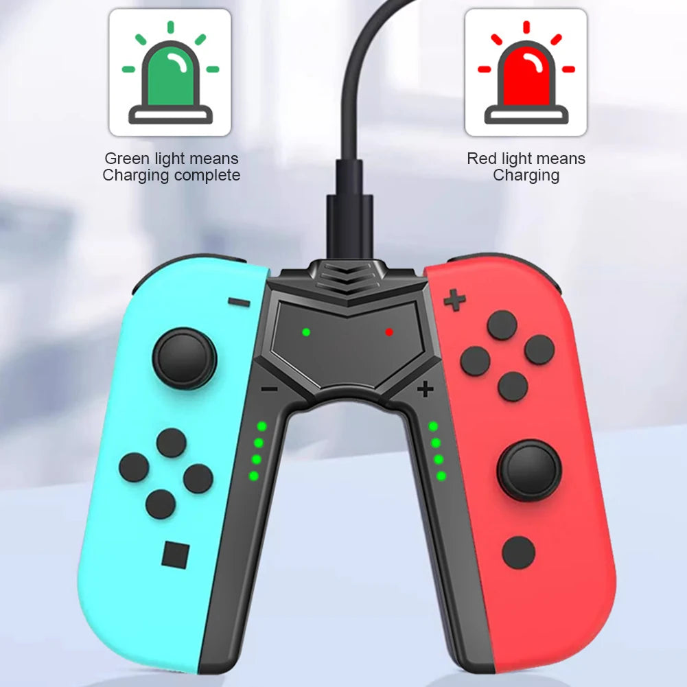 Switch OLED Joy Con Charging Grip with Type C Handle Charger Controller Connector Support Charging While Playing