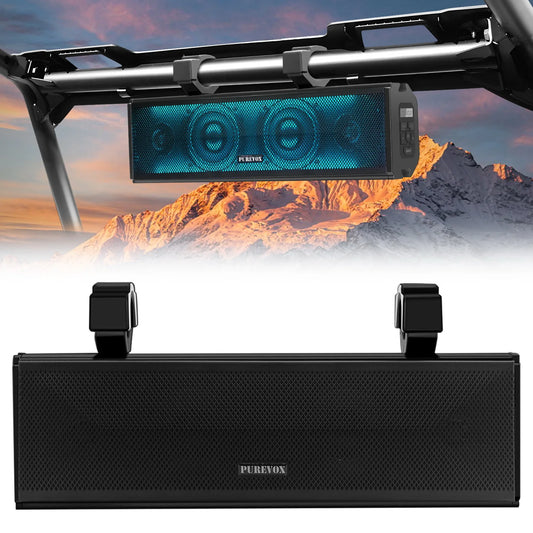 UTV/ATV 17" Bluetooth Sound Bar 4 Speaker Amplified Audio Waterproof with RGB Lighting for Golfcart Can Am