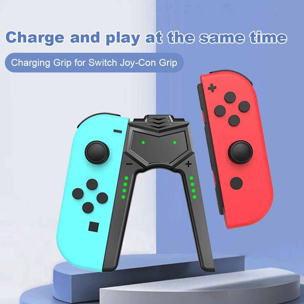 Switch OLED Joy Con Charging Grip with Type C Handle Charger Controller Connector Support Charging While Playing