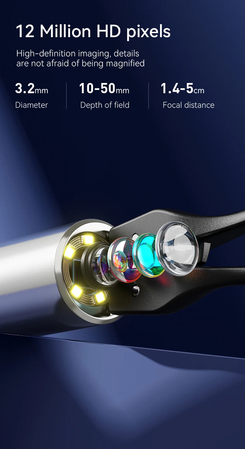 Ear Wax Removal 2-in-1 Visual Otoscope Ear Cleaner Tweezers with 6 Ear Spoon Earwax Removal Kit with Light  Ear Cleaner