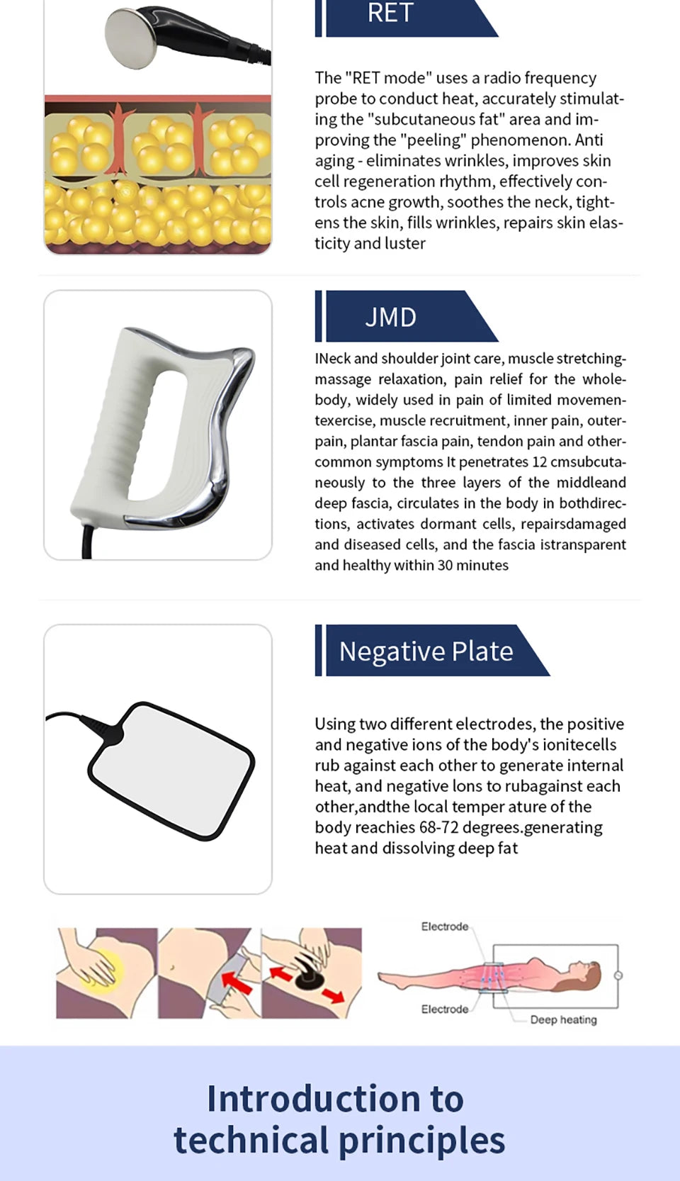 Penetrating 448k High Frequency Indiba Body Facial Massagers TecarTherapy Machine Warm Heat Permeable Treatment Wrinkle SkinCare