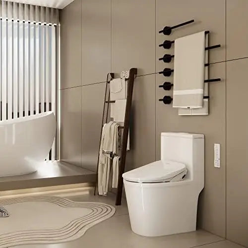 Electronic Heated Bidet Toilet Seat Elongated, Smart Toilet Seat, Bidet with Warm Water, Bidet with Remote, Multiple Spray Modes