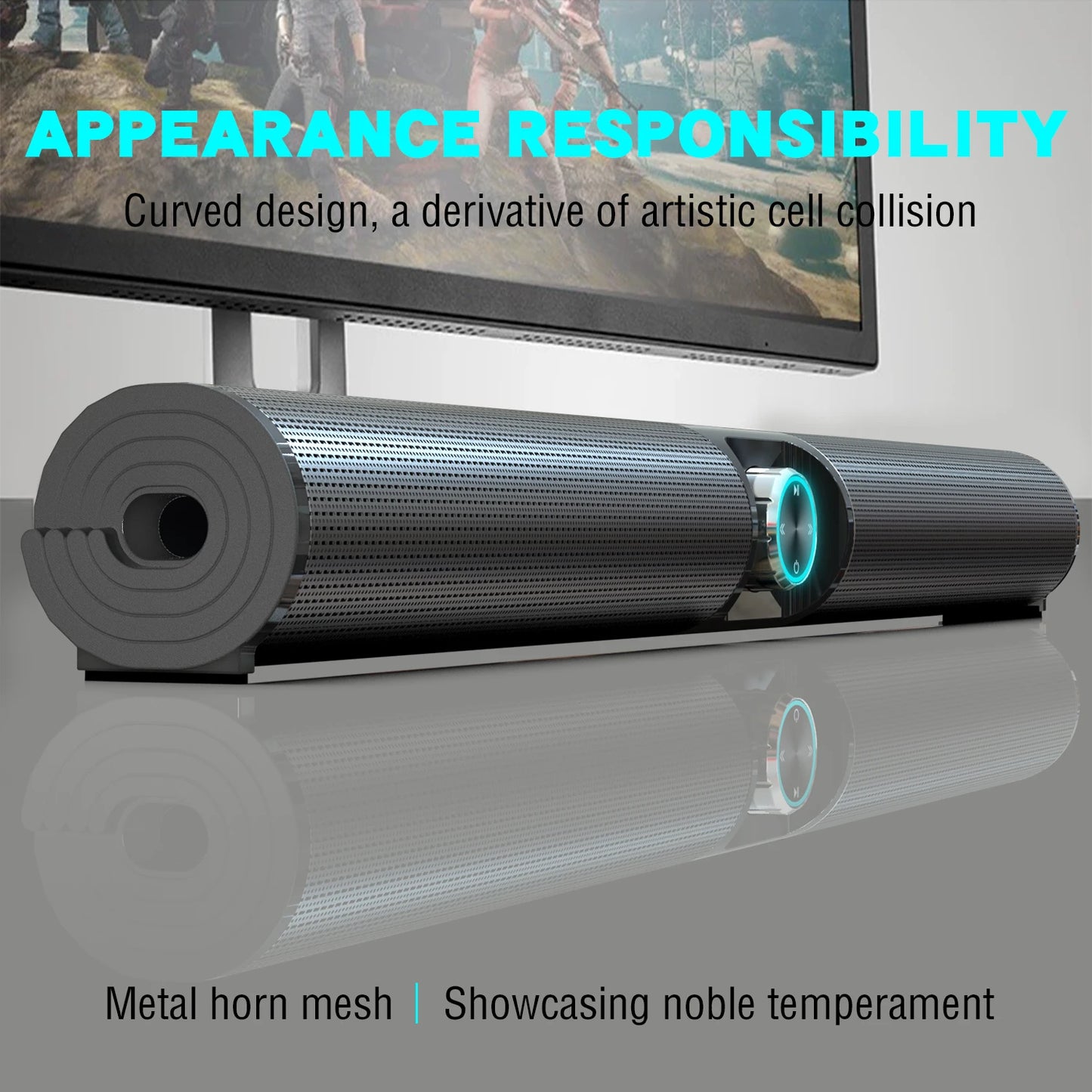 Soundbar Sound Wireless Computer Speaker Stereo Tv Home Theater Sombar For 3.5mm  PC