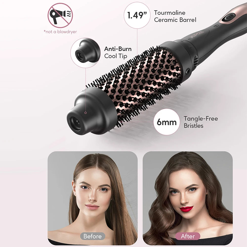 KIPOZI Electric Hair Curler 5 in 1 Replaceable Curling Wand Set Long Curling Tong Wand Ptc Professional Hair Curling Iron