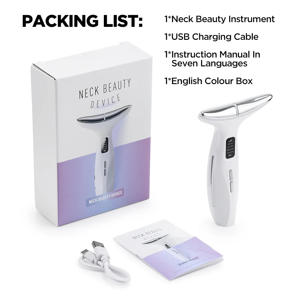 3 Massage Modes Microcurrent Neck Beauty Device Face Lifting Firming Massage Neck Beauty Instrument Tighten Skin Care Tool