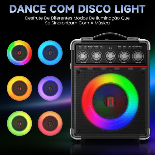 FanFun Karaoke Machine with 2 Microphone, Bluetooth Karaoke Speaker with LED Light, Home Karaoke System Set,  TX05