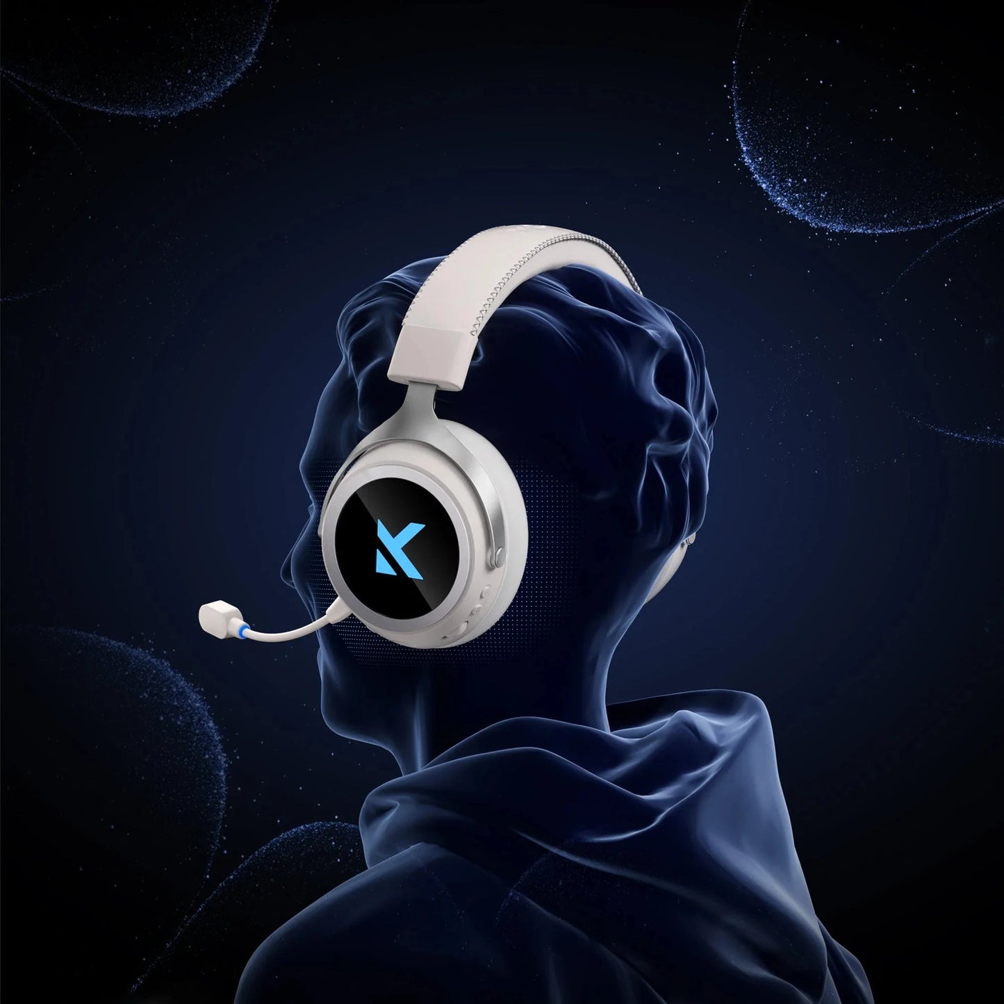 MCHOSE X9 Wireless Headworn Game Headset7.1 Three Mode 53mm Aluminum Foil Polymer Diaphragm E-Sports Gift Bluetooth 2.4G Headset