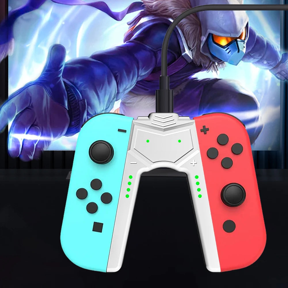 Switch OLED Joy Con Charging Grip with Type C Handle Charger Controller Connector Support Charging While Playing