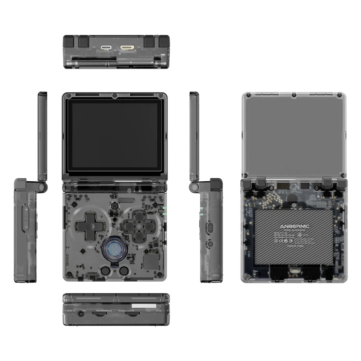 ANBERNIC RG35XXSP Flip Game Console 3.5'' IPS Screen Mini HDMI Output WiFi Bluetooth 4.2 E-book Linux Video Console Player Gifts