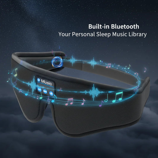 Sleep Headphones, 3D Sleep Mask Bluetooth Wireless Music Eye Mask, Sleeping Headphones For Side Sleepers Sleep Mask With