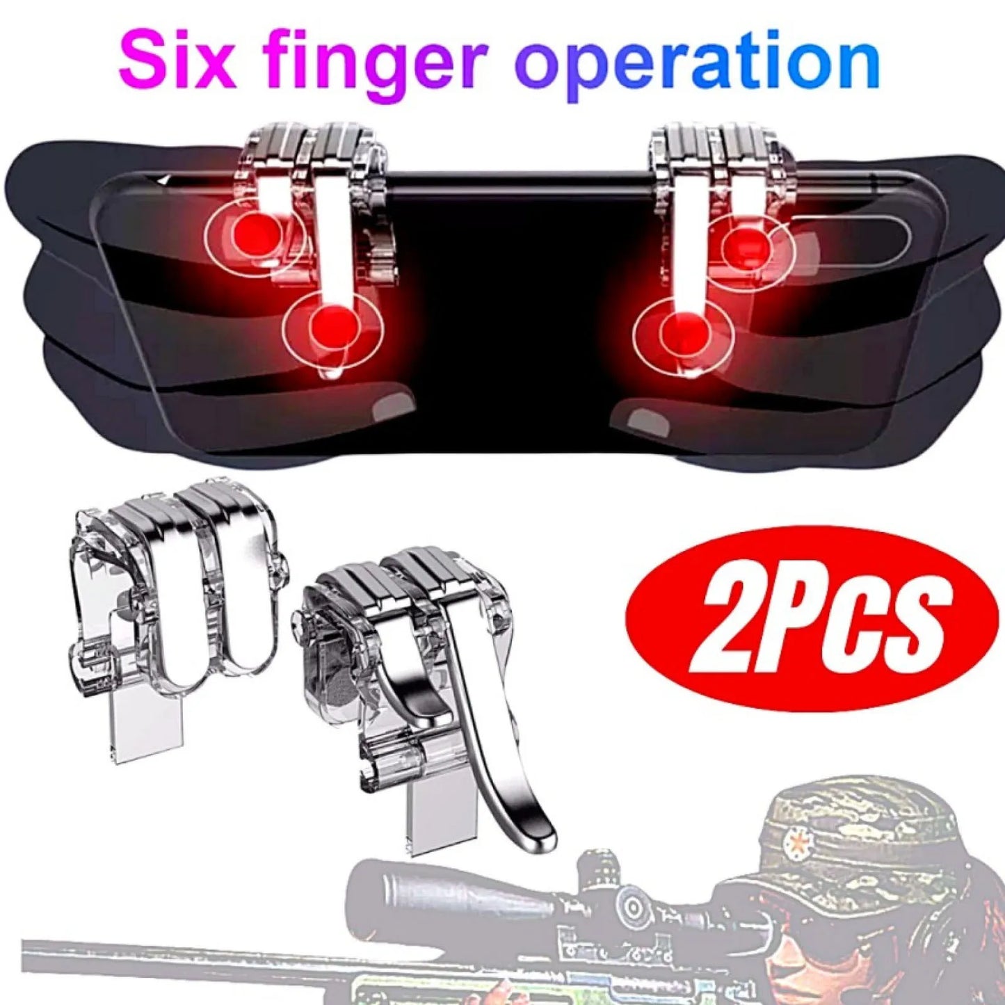 Metal Smart Phone Mobile Game Pad Gaming Trigger for Mobile Game Fire Button Aim Key L1 R1 Shooter PUBG Controller