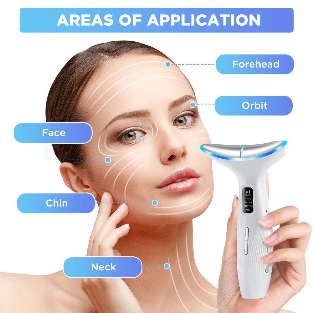 3 Massage Modes Microcurrent Neck Beauty Device Face Lifting Firming Massage Neck Beauty Instrument Tighten Skin Care Tool