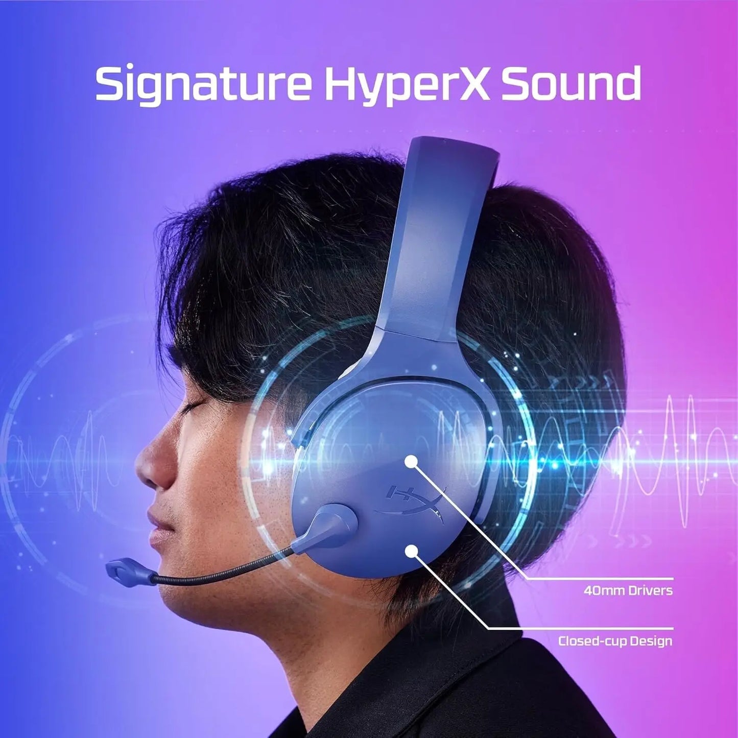 Dual Wireless Gaming Headset: 2.4GHz + Bluetooth 5.3 for PC, PS5, Mobile, USB-A – Black