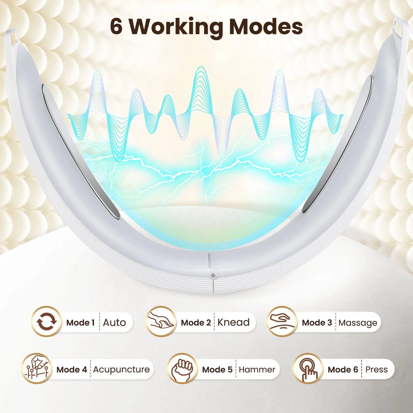 Electric V Face Lifting Beauty Device 6 Modes 8 Levels EMS Micro-current Firming Facial Massager Double Chin Removal Skin Care