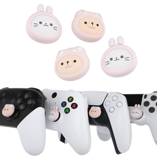 PlayVital Cute Thumb Grip Caps for ps5/ps4, Stick Caps for Xbox Series X/S & Xbox One, Thumbstick Cover for Switch Pro