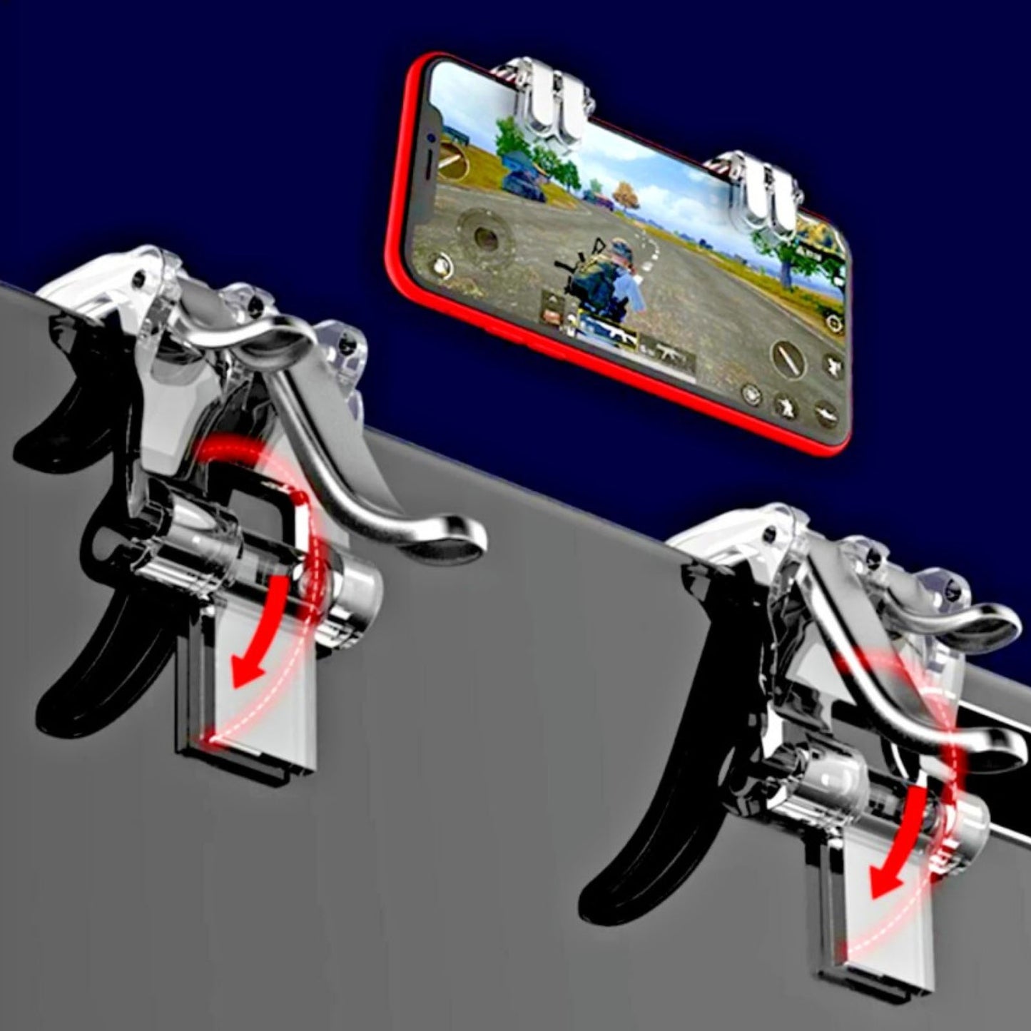 Metal Smart Phone Mobile Game Pad Gaming Trigger for Mobile Game Fire Button Aim Key L1 R1 Shooter PUBG Controller