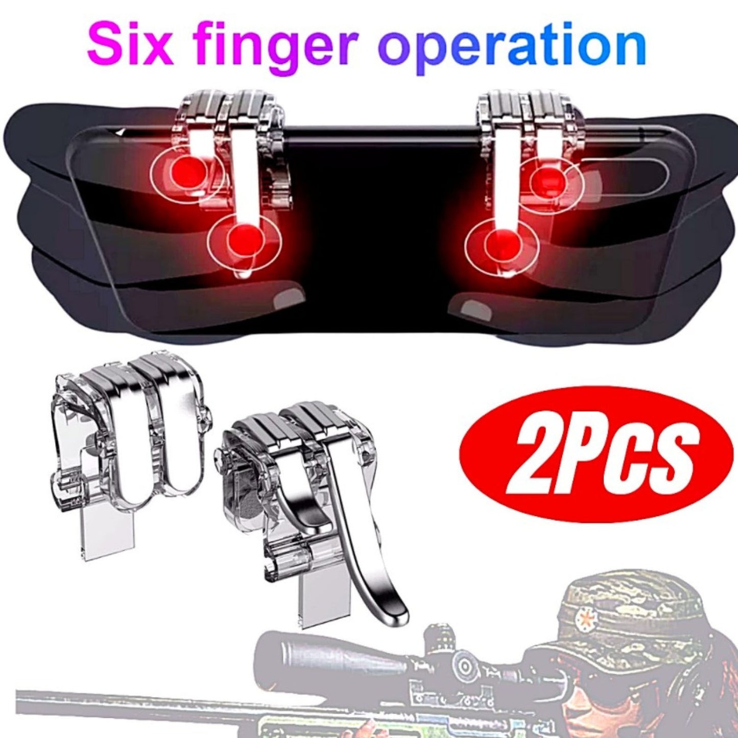 Metal Smart Phone Mobile Game Pad Gaming Trigger for Mobile Game Fire Button Aim Key L1 R1 Shooter PUBG Controller